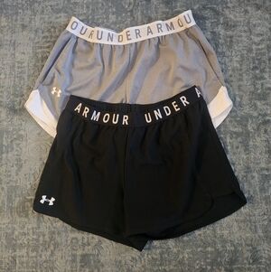 Under Armour Black and Gray Performance Shorts Size M